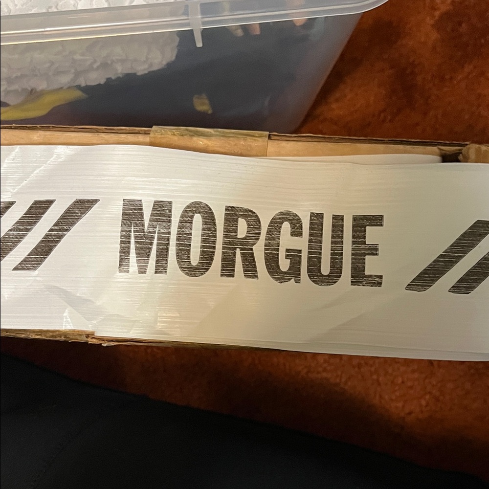 White and Black Morgue Tape